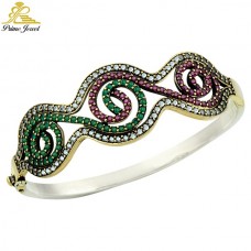 Gümüş Otantik Taşlı Biezik /Bileklik